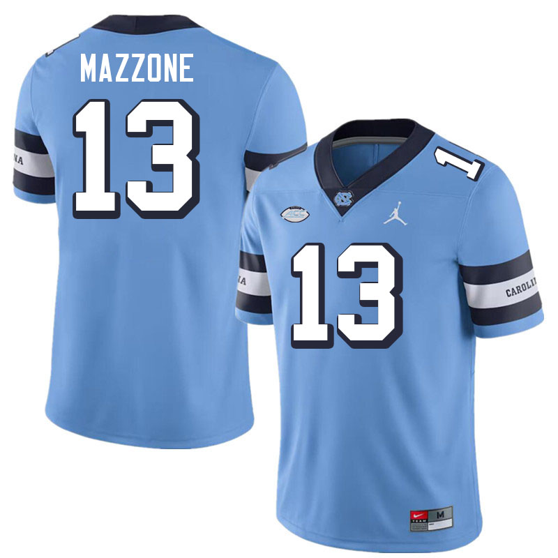 Men #13 DJ Mazzone North Carolina Tar Heels College Football Jerseys Stitched-Throwback